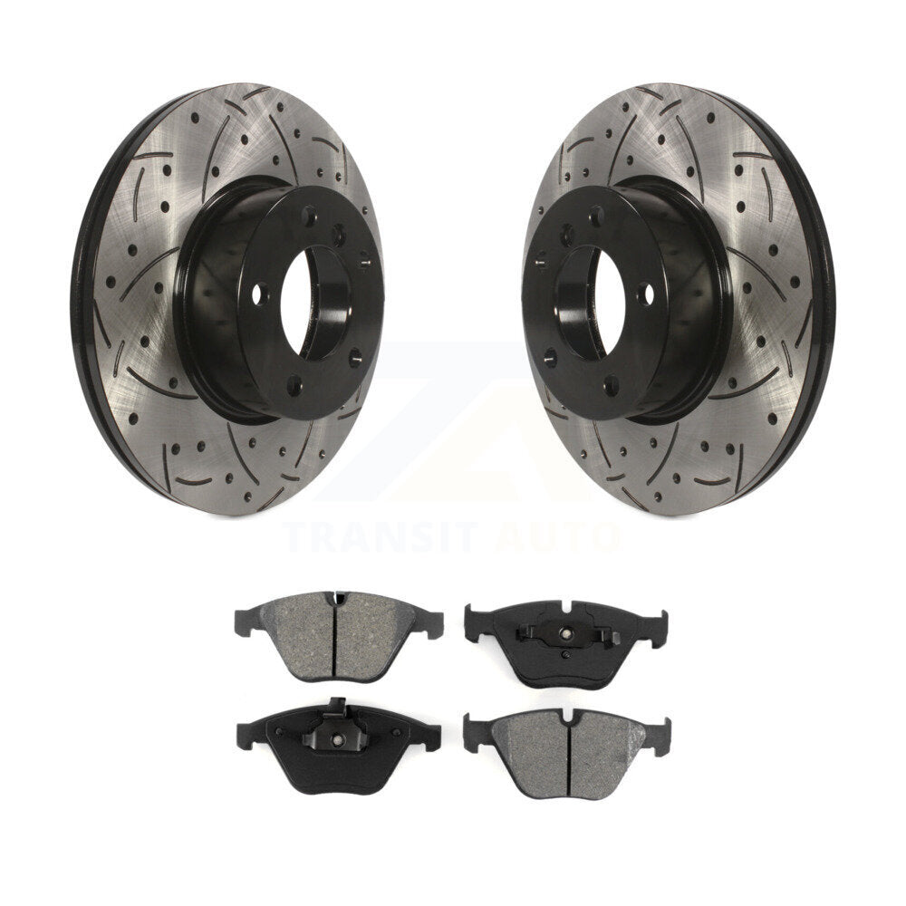 Kit de plaquettes de frein semi-métalliques pour rotors de frein à fente avant, pour BMW 328i xDrive X1 328x