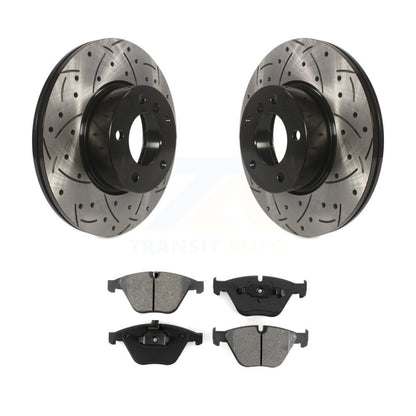 Kit de plaquettes de frein semi-métalliques pour rotors de frein à fente avant, pour BMW 328i xDrive X1 328x
