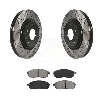 Kit de plaquettes semi-métalliques de Rotor de frein à disque à fente avant percée pour Nissan Sentra Juk