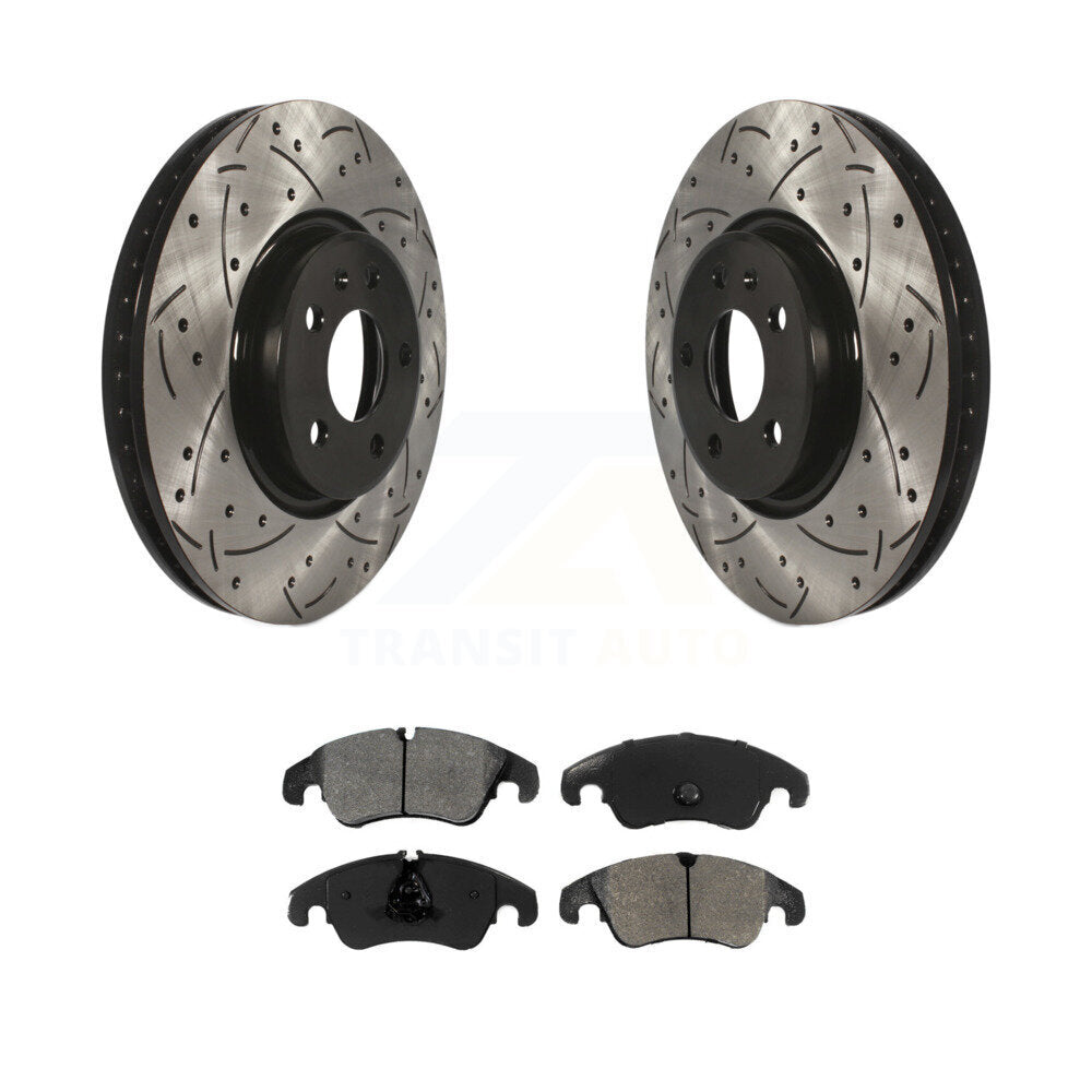 Kit de plaquettes de frein semi-métalliques pour Rotors de frein à fente avant, pour Audi A4 Quattro Q5 A5 A