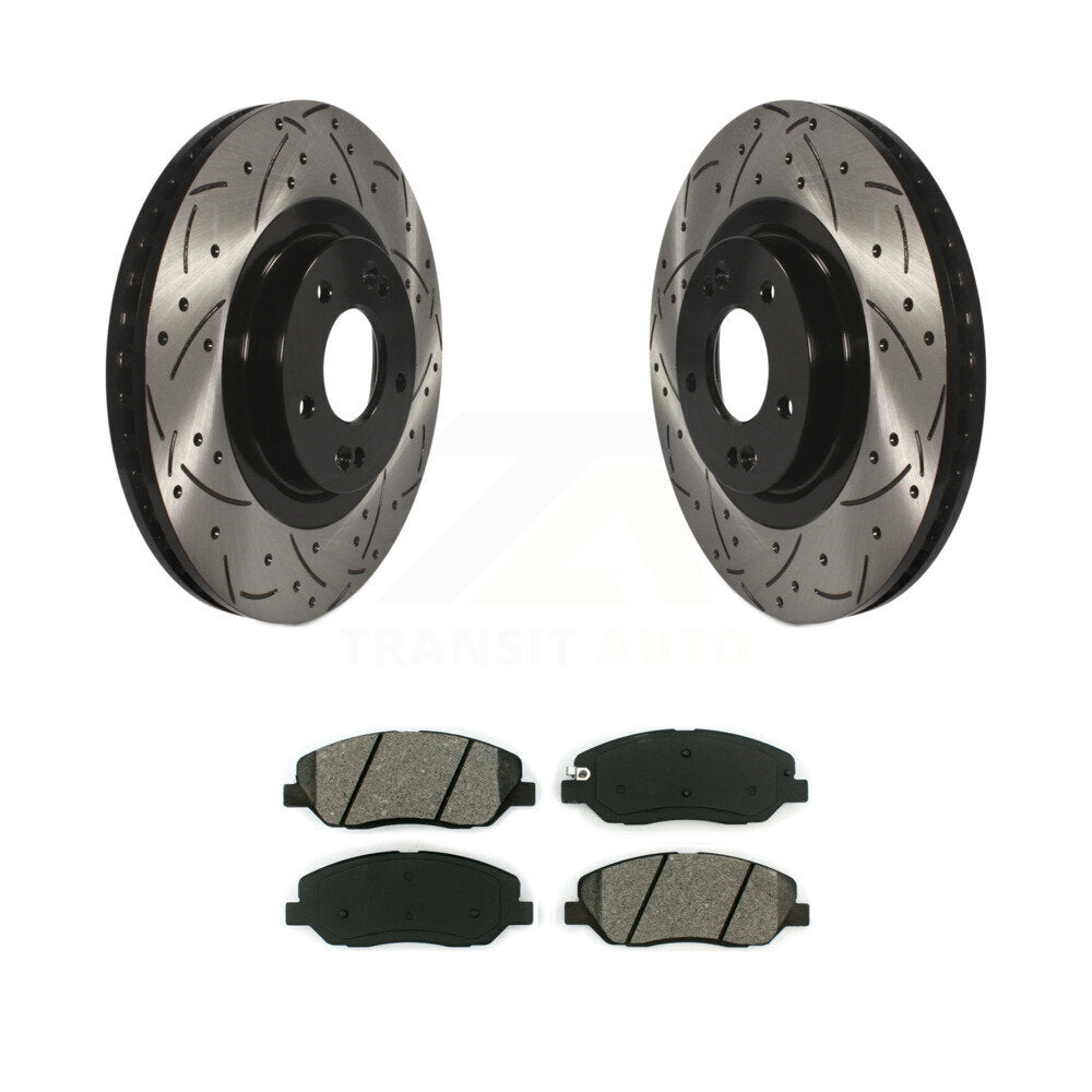 Rotors de frein à fente avant, Kit de plaquettes semi-métalliques pour Hyundai Santa Fe XL 3.3