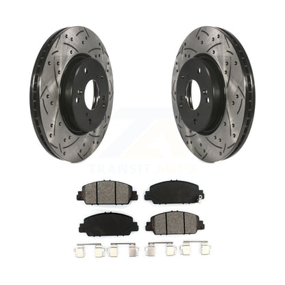 Rotors de frein à disque à fente avant, Kit de plaquettes semi-métalliques pour Honda HR-V Accor