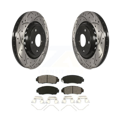 Rotors de frein à fente avant percés, Kit de plaquettes semi-métalliques pour Honda Odyssey Passpor