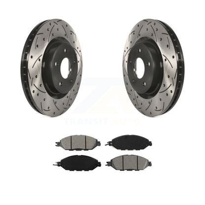 Kit de plaquettes semi-métalliques de Rotors de frein de fente de forage avant pour Nissan Murano Pathfinde