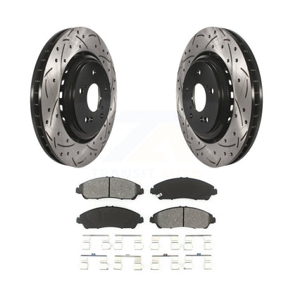 Rotors de frein à disque à fente avant, Kit de plaquettes semi-métalliques pour Acura MD 2014 – 2016
