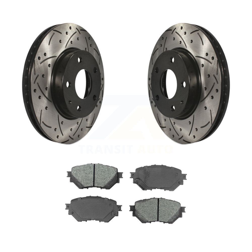 Kit de plaquettes semi-métalliques de Rotor de frein à fente percée avant, pour Mazda 3 Spor 2014 – 2018