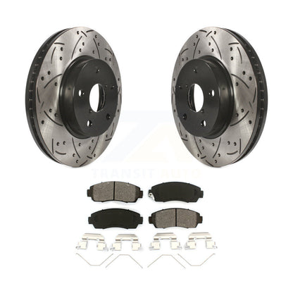 Kit de plaquettes de frein semi-métalliques pour rotors de frein à fente avant pour Subaru Legacy 2.5 16-19