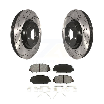 Kit de plaquettes semi-métalliques de Rotors de frein de fente de forage avant pour Honda Civic Accord Acur