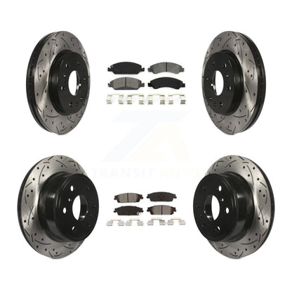 Kit de plaquettes semi-métalliques de Rotor de frein à fente avant et arrière, pour GMC Sierra 1500 X