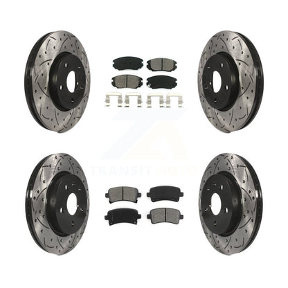 Rotor de frein à fente percée avant et arrière et Kit de plaquettes semi-métalliques pour Chevrolet Malib