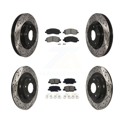 Kit de plaquettes semi-métalliques de Rotor de frein de fente de forage avant et arrière pour Mitsubishi RVR Spor