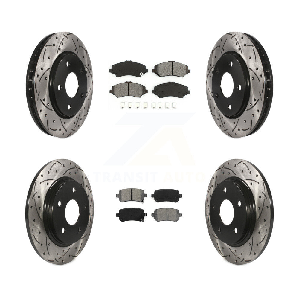 Kit de plaquettes de frein semi-métalliques pour rotors de frein avant et arrière, pour Dodge Grand Carava