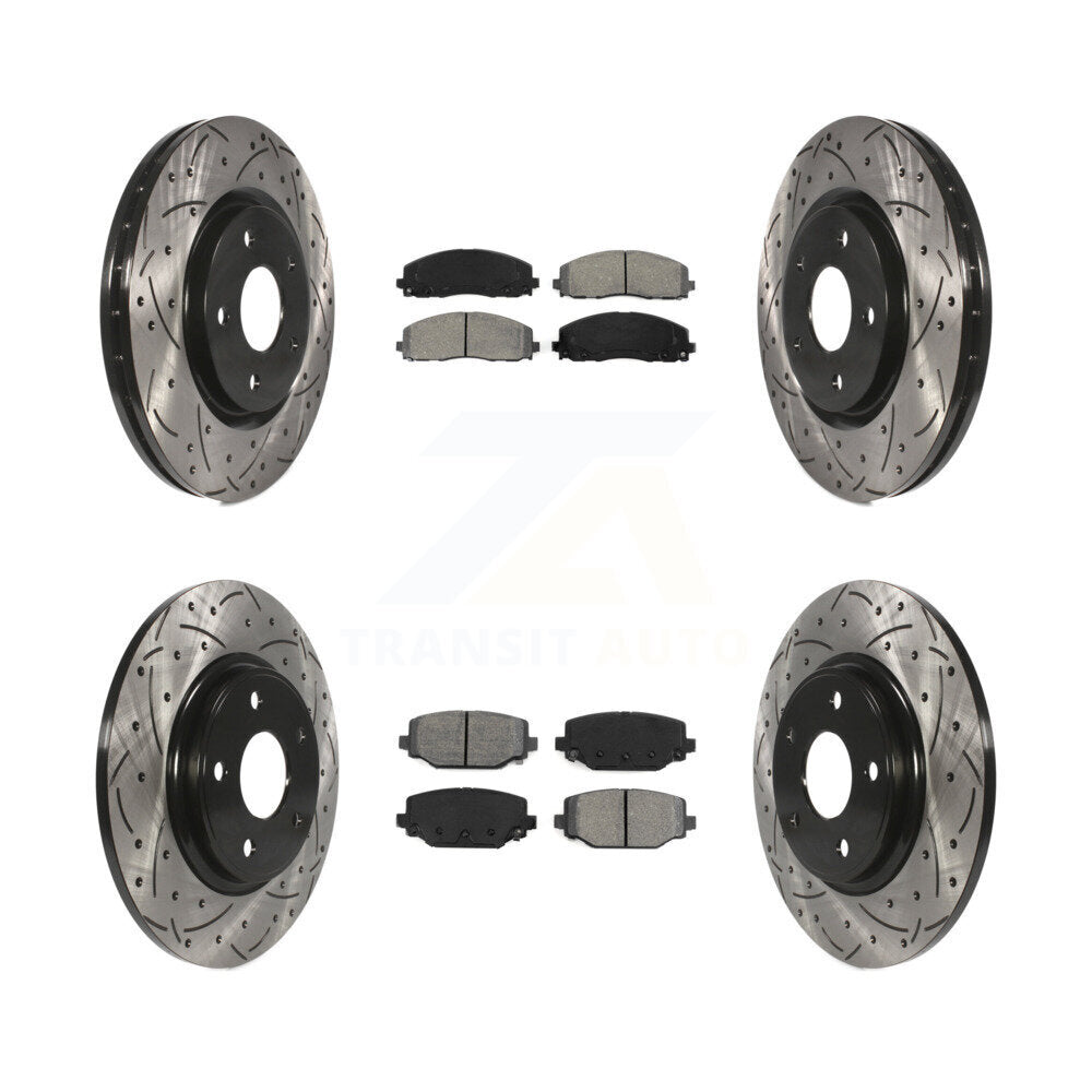 Kit de plaquettes de frein semi-métalliques pour rotors de frein avant et arrière, pour Dodge Grand Carava