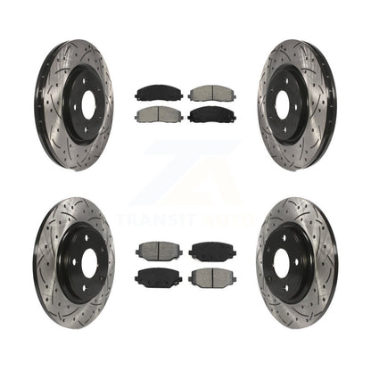 Kit de plaquettes de frein semi-métalliques pour rotors de frein avant et arrière, pour Dodge Grand Carava