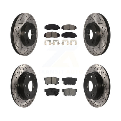 Kit de plaquettes semi-métalliques pour Rotors de frein à disque, fente de perçage avant et arrière, pour Acura CS
