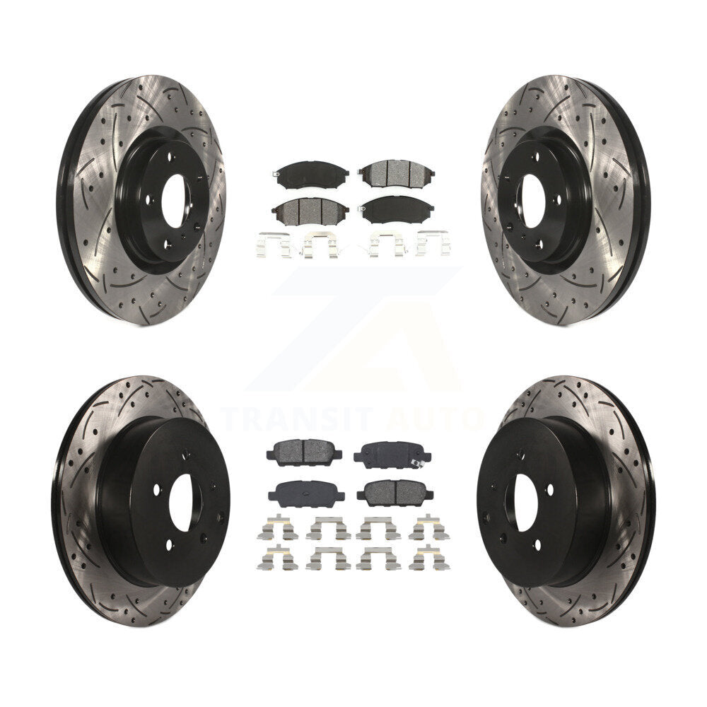 Kit de plaquettes semi-métalliques de Rotor de frein à fente avant et arrière, pour Nissan Murano QX7