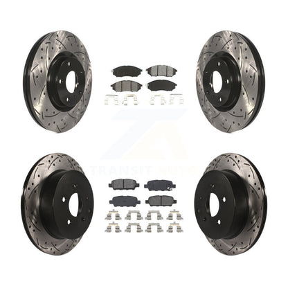 Kit de plaquettes semi-métalliques de Rotor de frein à fente avant et arrière, pour Nissan Murano QX7