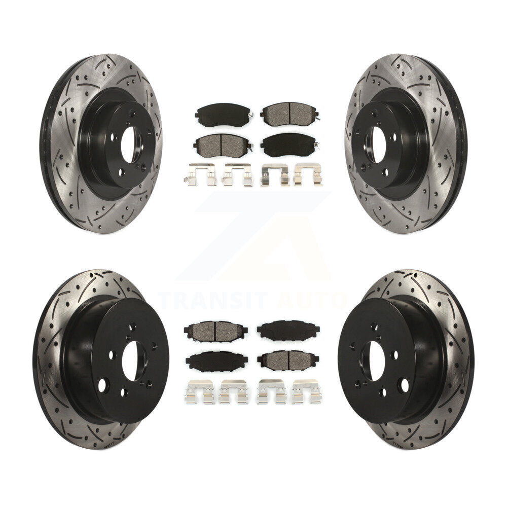 Kit de plaquettes semi-métalliques de Rotor de frein à fente avant et arrière, pour Subaru Forester X