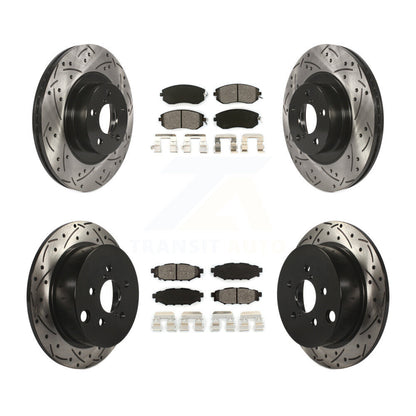 Kit de plaquettes semi-métalliques de Rotor de frein à fente avant et arrière, pour Subaru Forester X