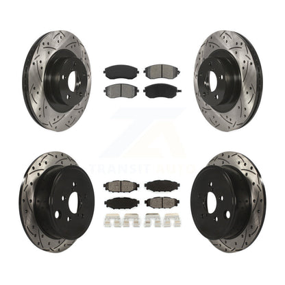 Kit de plaquettes semi-métalliques de Rotor de frein à fente avant et arrière, pour Subaru Outback WR