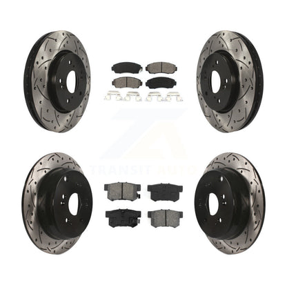 Kit de plaquettes semi-métalliques pour Rotors de frein à disque, fente de perçage avant et arrière, pour Acura RD