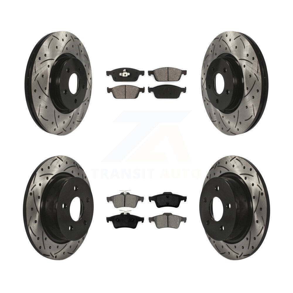 Kit de plaquettes de frein semi-métalliques pour rotors de frein avant et arrière, pour Ford Escape Transi