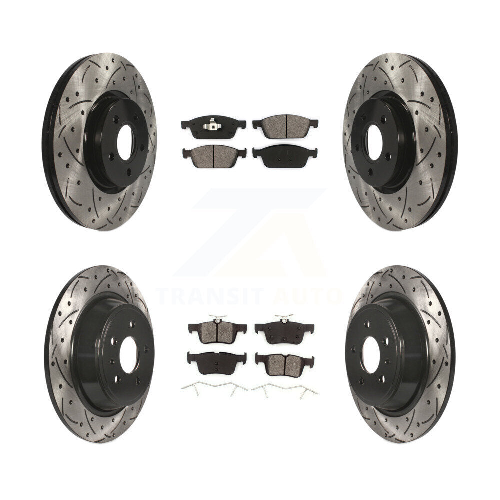 Kit de plaquettes de frein semi-métalliques pour rotors de frein avant et arrière, pour Ford Escape Lincol