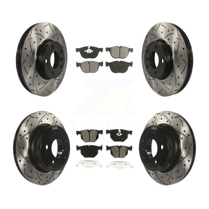 Kit de plaquettes semi-métalliques pour rotors de frein à disque, fente de perçage avant et arrière, pour BMW X5 X