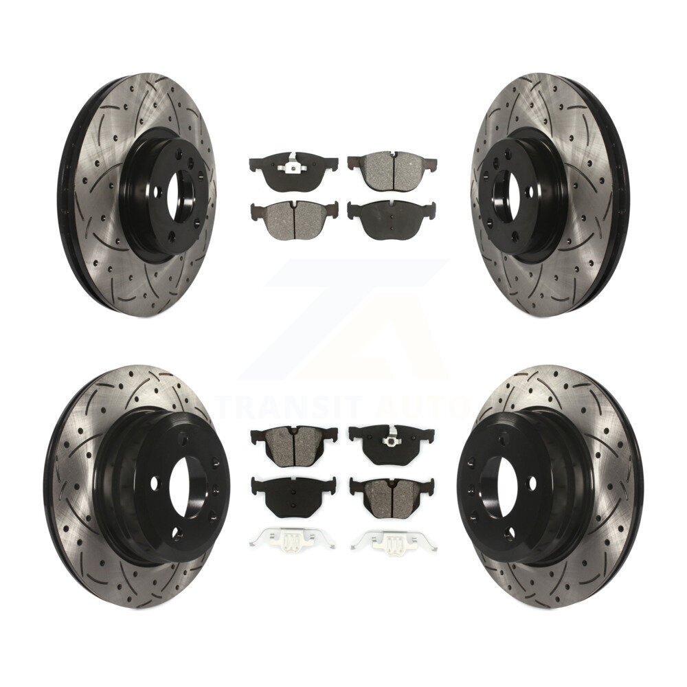 Kit de plaquettes semi-métalliques pour rotors de frein à disque, fente de perçage avant et arrière, pour BMW X5 X