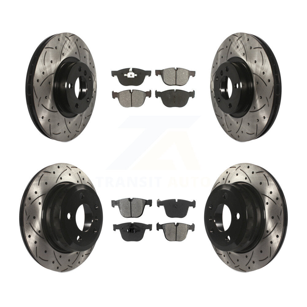 Kit de plaquettes semi-métalliques de Rotor de frein de fente de forage avant et arrière pour 09 BMW X6 de 10 0