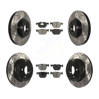 Kit de plaquettes semi-métalliques de Rotor de frein de fente de forage avant et arrière pour 09 BMW X6 de 10 0