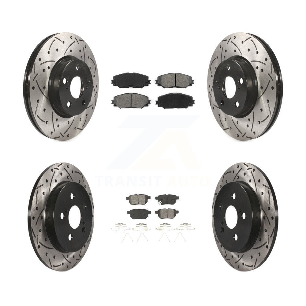 Kit de plaquettes de frein semi-métalliques pour rotors de frein avant et arrière, pour Toyota Corolla Vib