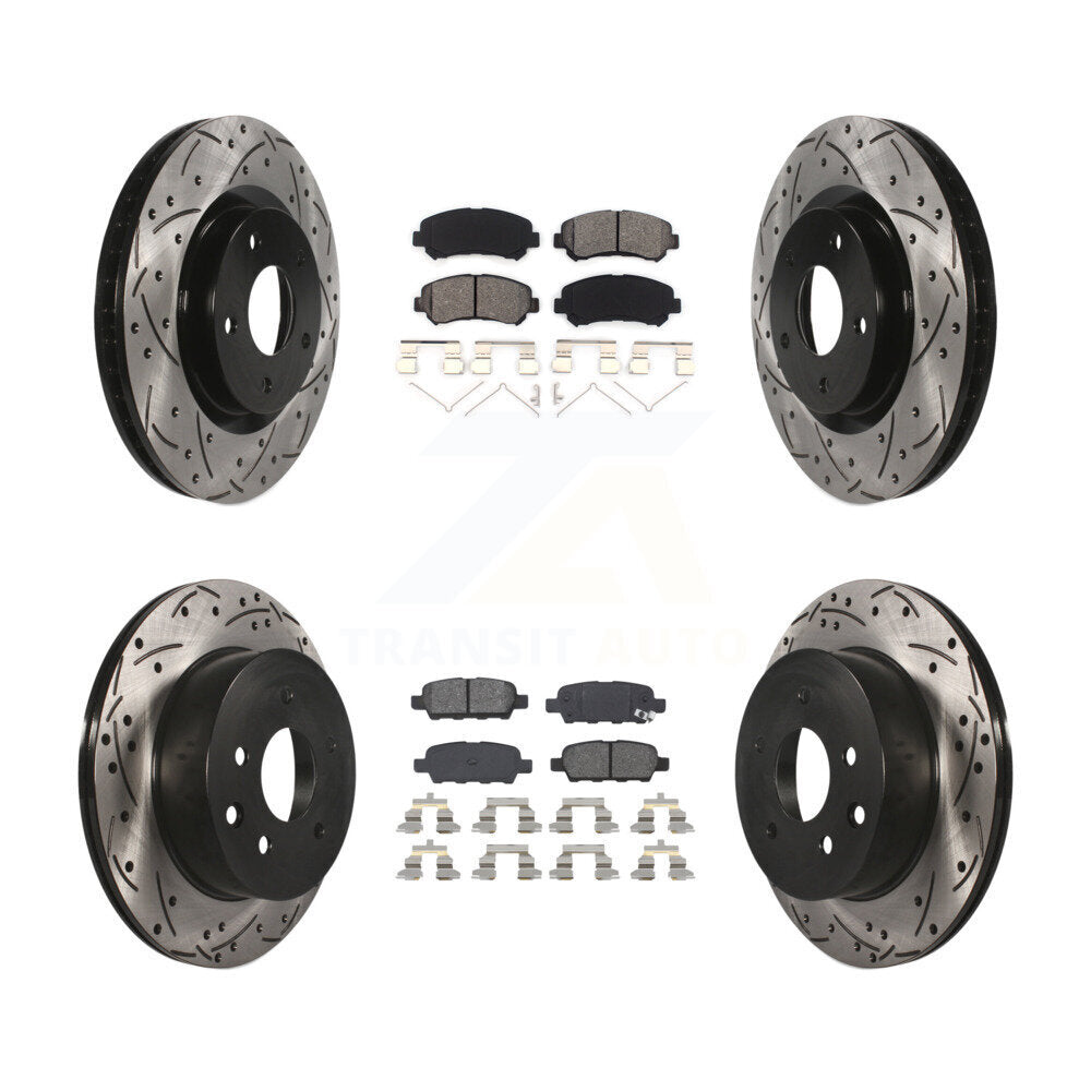 Kit de plaquettes de frein semi-métalliques pour rotors de frein avant et arrière, pour Nissan Rogue Selec