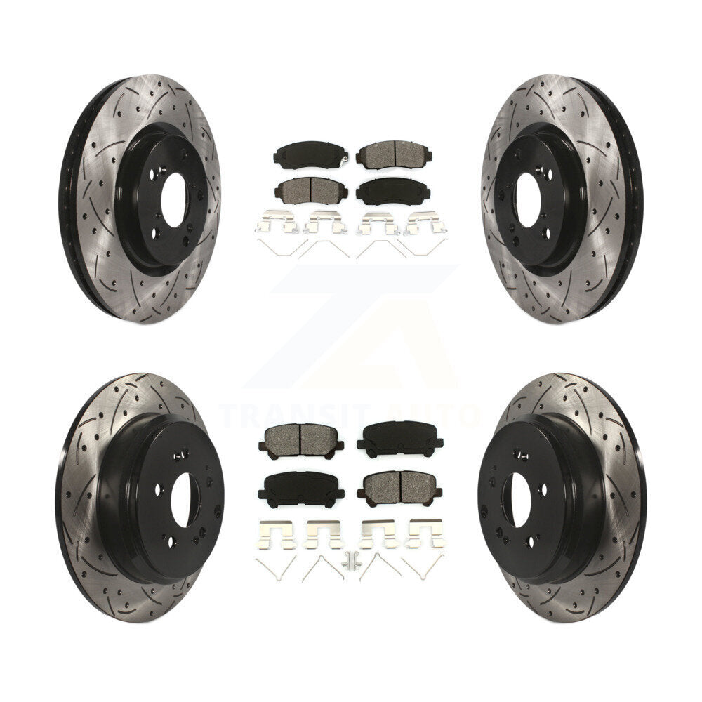 Kit de plaquettes de frein semi-métalliques pour rotors de frein avant et arrière, pour Honda Odysse 11-14