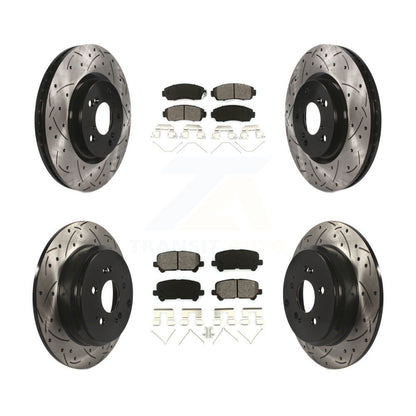 Kit de plaquettes de frein semi-métalliques pour rotors de frein avant et arrière, pour Honda Odysse 11-14