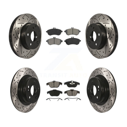 Kit de plaquettes semi-métalliques de Rotor de frein à fente avant et arrière, pour Mercedes-Benz C25