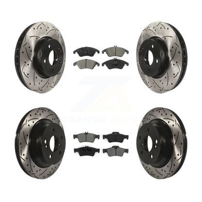 Kit de plaquettes semi-métalliques de Rotor de frein à fente avant et arrière, pour Mercedes-Benz E35