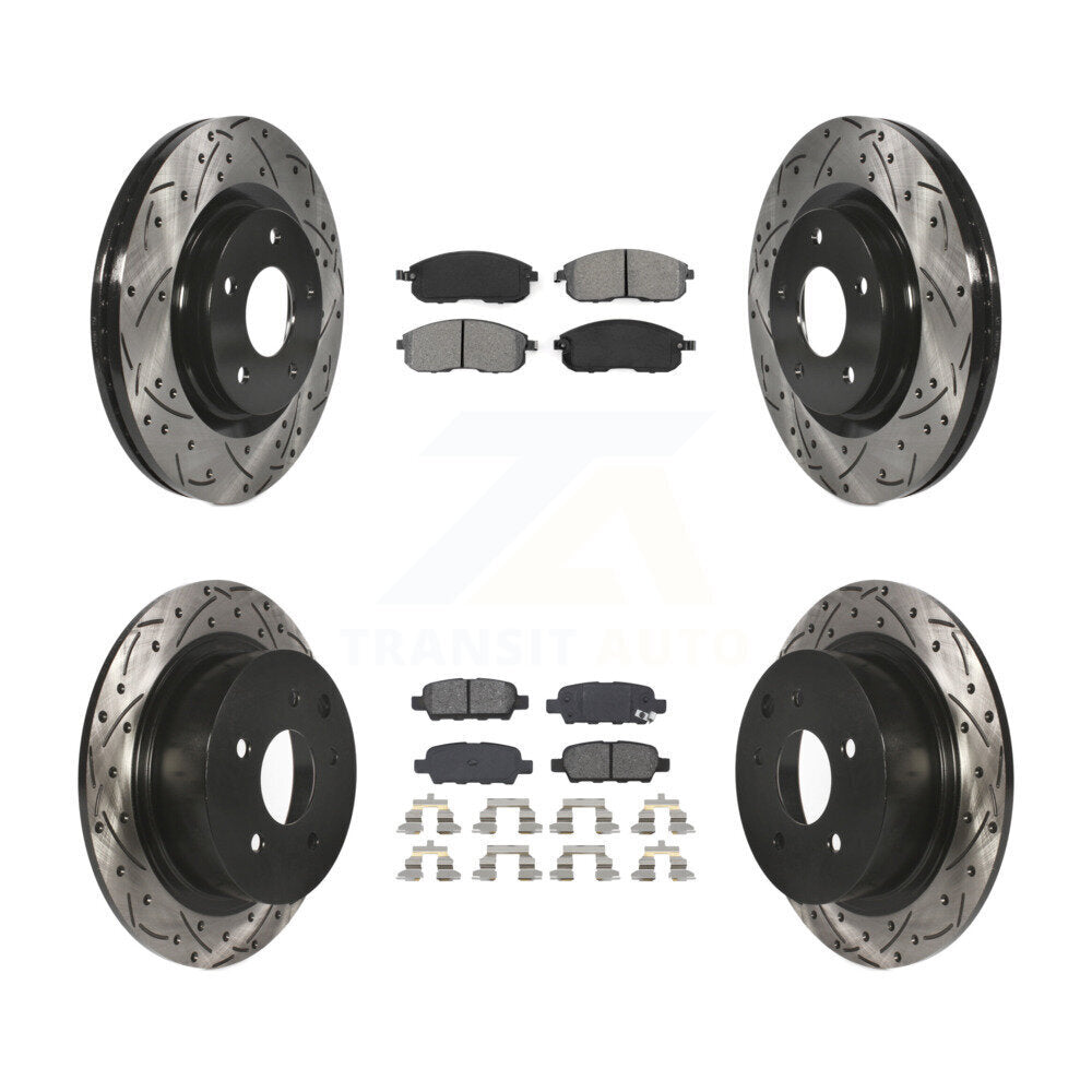 Kit de plaquettes semi-métalliques de Rotor de frein à fente avant et arrière, pour Nissan Sentra Juk