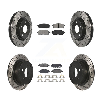 Kit de plaquettes semi-métalliques de Rotor de frein à fente avant et arrière, pour Nissan Sentra Juk