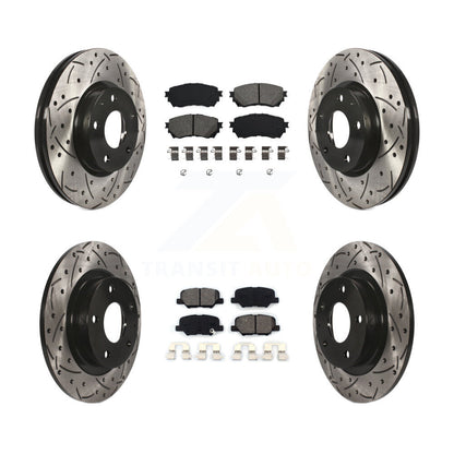 Kit de plaquettes semi-métalliques pour rotors de frein à disque, fente de perçage avant et arrière, pour Mazda