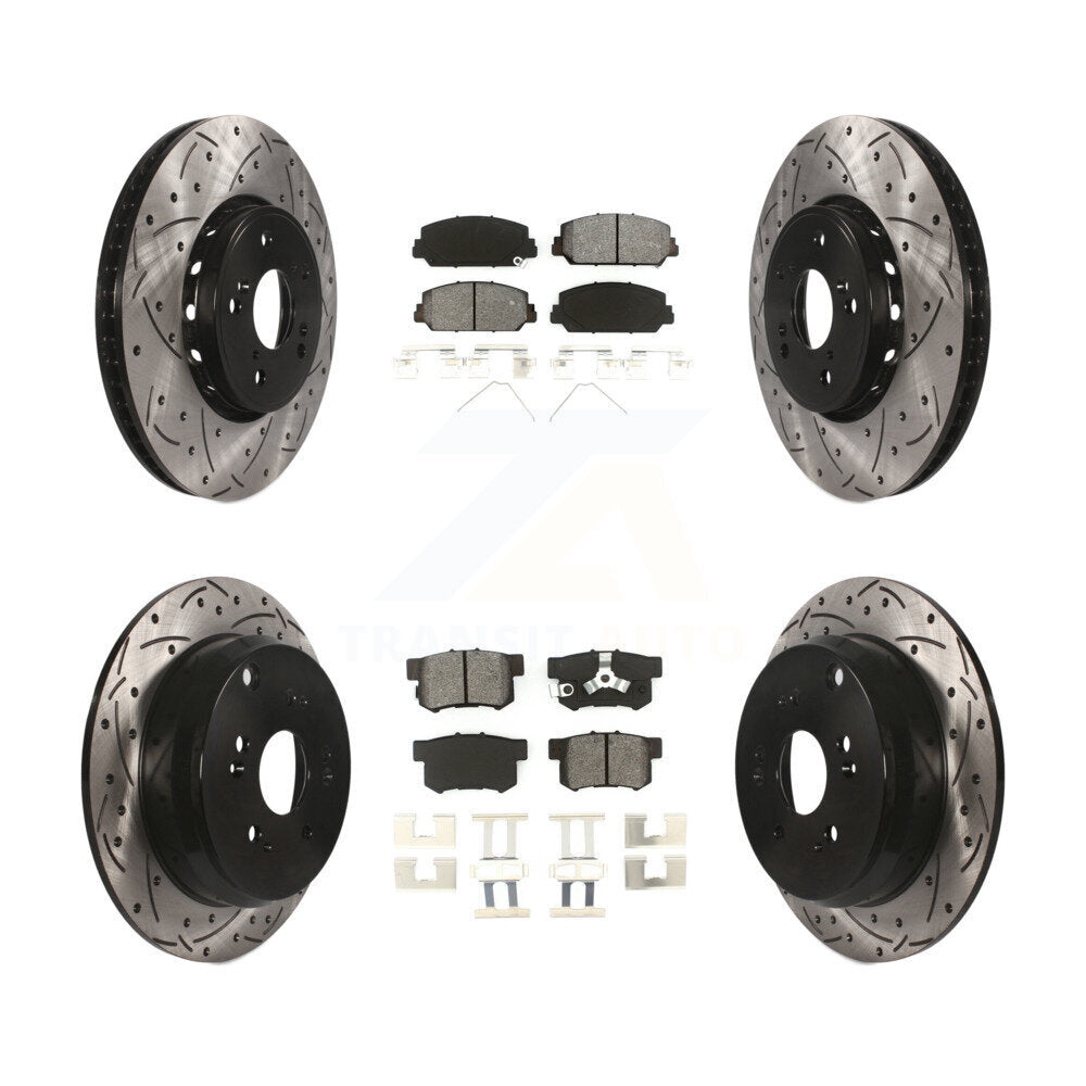 Kit de plaquettes de frein semi-métalliques pour rotors de frein avant et arrière, pour Acura RD 2013 – 2018