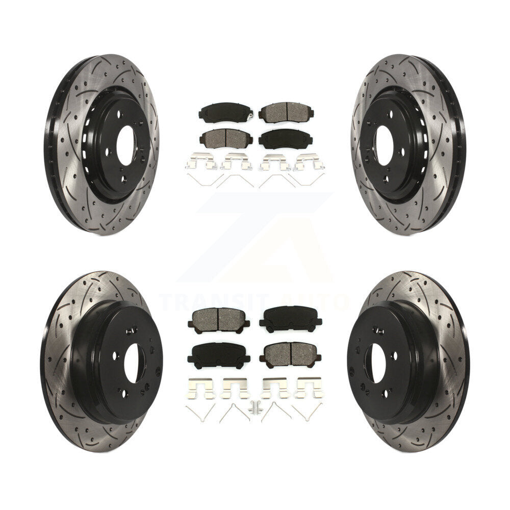 Kit de plaquettes de frein semi-métalliques pour rotors de frein avant et arrière, pour Honda Odysse 15-17