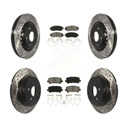 Kit de plaquettes de frein semi-métalliques pour rotors de frein avant et arrière, pour Honda Odysse 15-17