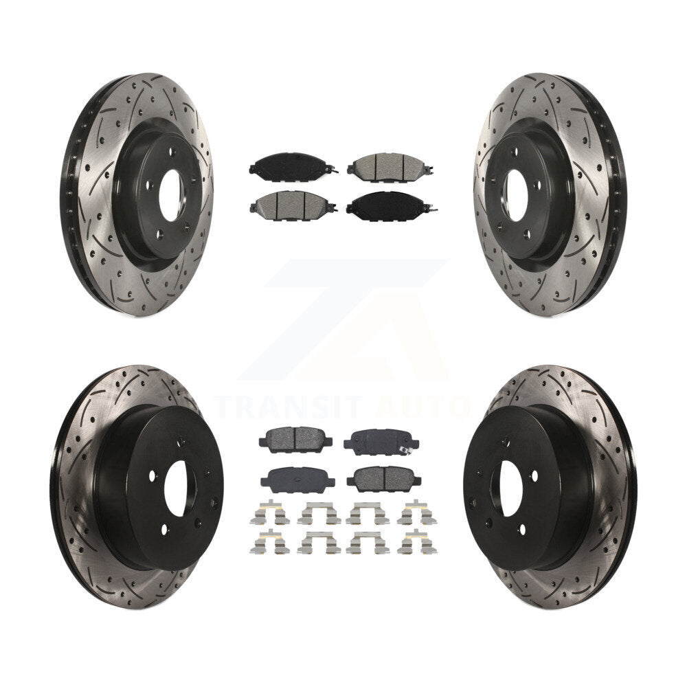 Kit de plaquettes semi-métalliques de Rotor de frein à fente avant et arrière, pour Nissan Murano QX6