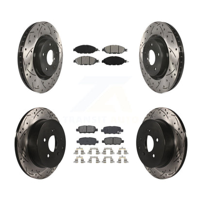 Kit de plaquettes semi-métalliques de Rotor de frein à fente avant et arrière, pour Nissan Murano QX6