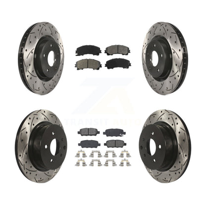 Kit de plaquettes de frein semi-métalliques pour rotors de frein avant et arrière pour INFINITI QX5 16-17