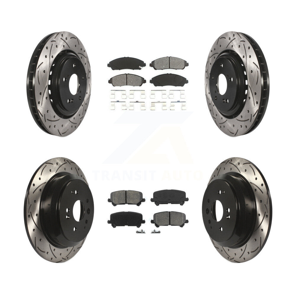 Kit de plaquettes de frein semi-métalliques pour rotors de frein avant et arrière, pour Acura MD 2014 – 2016