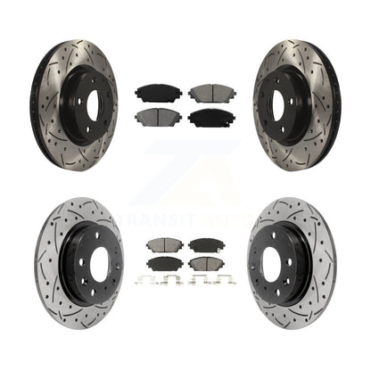 Kit de plaquettes semi-métalliques de Rotor de frein à disque à fente avant et arrière pour Mazda 3 Spor