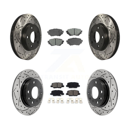 Kit de plaquettes semi-métalliques de Rotor de frein à disque à fente avant et arrière pour Mazda 3 Spor