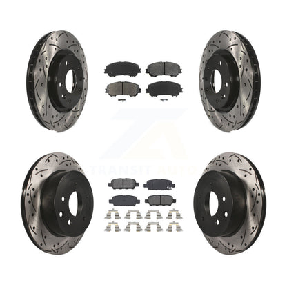 Kit de plaquettes semi-métalliques de Rotor de frein à fente avant et arrière, pour Nissan Rogue Spor